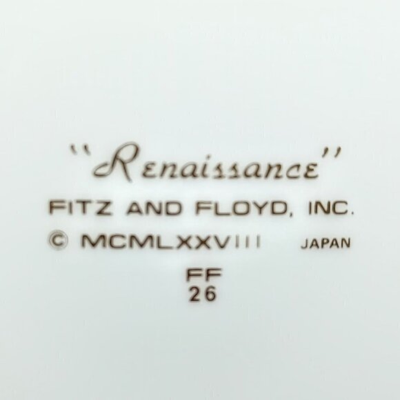 Fitz And Floyd Renaissance Cerulean Blue Salad Plates (2) - Picture 3 of 3